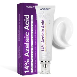AOBBIY Azelaic Acid Cream for Face: Redness-Soothing Azelaic Acid Facial Cream for Uneven Tone, Blemish-Prone Skin, Pore Care and Skin Clarity Support, 1 oz