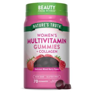 Nature's Truth Womens Multivitamin Gummies Plus Collagen & Biotin | 70 Count | Non-GMO & Gluten Free Supplement