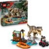 LEGO Jurassic World T. rex River Escape - Dinosaur Toy for Kids, Boys, and Girls, Ages 5-7 - Jurassic World Toy Boat Minifigures - Creative Dinosaur Gift for Movie Fans - 76975