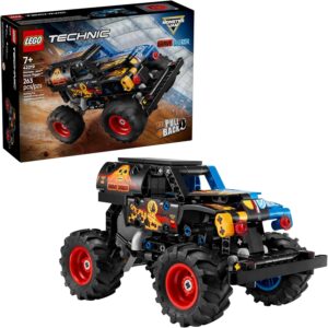 LEGO Technic Monster Jam Grave Digger Fire and Ice Building Toy for Boys & Girls - Monster Truck Toy W/Pull-Back Racing Action for Kids, Ages 7+ - Gift Idea for Birthdays - 42219