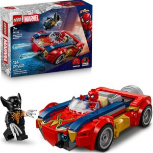 LEGO Marvel Spider-Man Car vs. Venomized Wolverine Building Toy for Boys & Girls - Super Hero & Villain Playset W/2 Marvel Minifigures - Gift Idea for Birthdays - Ages 7+ - 76336