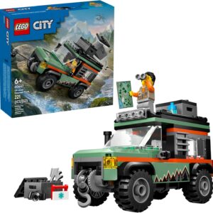 LEGO City Off-Road 4x4 Mountain Truck Toy - Building Toy Set for Kids, Boys and Girls, Ages 6+ - Fun Gift Idea for Birthdays and Holidays - with Adventurer Minifigure and Accessories - 60447
