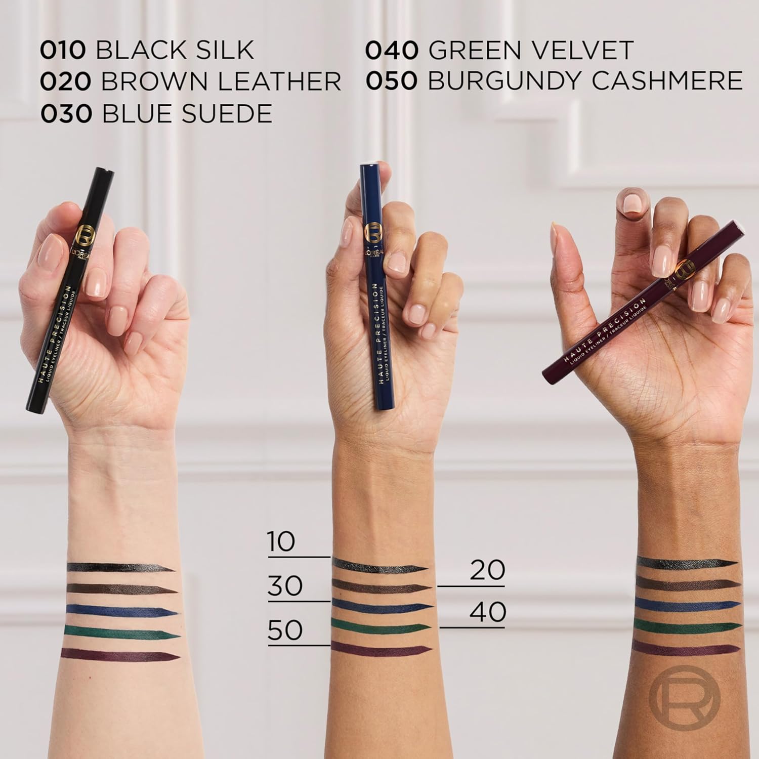 L'Oreal Paris Haute Precision Waterproof Liquid Eyeliner, Smudge-Proof Eye Liner with Micro-Tip, for up to 28HR Eye Makeup Wear, 030 Blue Suede - Image 8