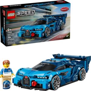 LEGO Speed Champions Bugatti Vision Gran Turismo Hyper Sports Car Building Toy for Kids & Gamers - Building Set W/Bugatti Driver Minifigure for Boys & Girls, Ages 9+ - Gift Idea for Birthdays - 77253