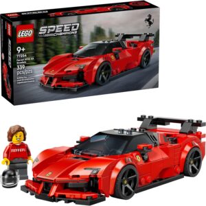 LEGO Speed Champions Ferrari SF90 XX Stradale Sports Car Building Toy for Kids - Building Set W/Ferarri Driver Minifigure for Boys & Girls, Ages 9+ - Gift Idea for Birthdays - 77254