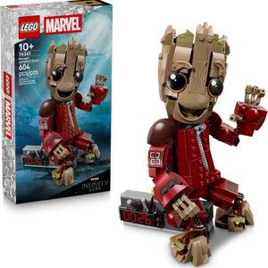 LEGO Marvel Ravager Jumpsuit Groot Building Toy for Boys & Girls - Poseable Display & Play Figure W/Detonator Device & Adjustable Eyebrows for Kids, Ages 10+ - Gift Idea for Birthdays - 76341
