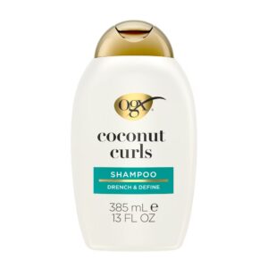 OGX Quenching+ Coconut Curls Shampoo Curly Hair Shampoo with Coconut Oil, Citrus Oil & Honey - 13 fl oz (Packaging May Vary)
