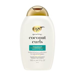 Alternative view of OGX Quenching+ Coconut Curls Shampoo Curly Hair Shampoo with Coconut Oil, Citrus Oil & Honey - 13 fl oz (Packaging May Vary)