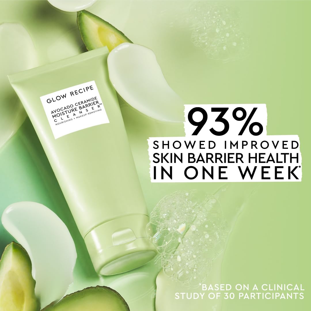 Glow Recipe Avocado Ceramide Facial Cleanser, Korean Double Cleanse Second Step, Hydrating Gel-to-Foam Face Wash for Dry Skin, Barrier Support, Hyaluronic Acid + Colloidal Oatmeal (150ml) - Image 10