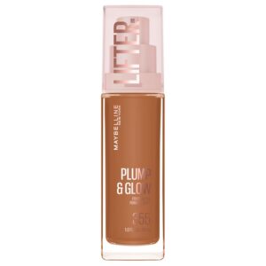 Maybelline Lifter Plump & Glow Foundation, Liquid Foundation with 2% Niacinamide + Hyaluronic Acid, Plumping and Brightening Face Makeup, 355