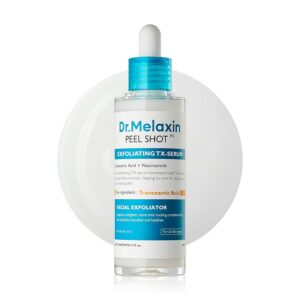 Dr Melaxin TX Peel Shot Exfoliating Serum with Tranexamic Acid & Niacinamide for Uneven Skin Tone, Facial Exfoliator, 80ml