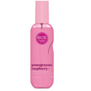 eos Cashmere Body Mist, Pomegranate Raspberry, Body Spray for Women, Hair Mist, Fruity, Moisturizing, Hyaluronic Acid, Glycerin, Vegan, Cruelty-free, 6 fl oz