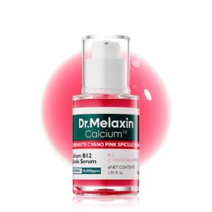 Dr Melaxin Cemenrete Cyano Pink Spicule Serum with Calcium, korean skin care pore tightening refines spicule microneedling serum 1.01 fl. oz.