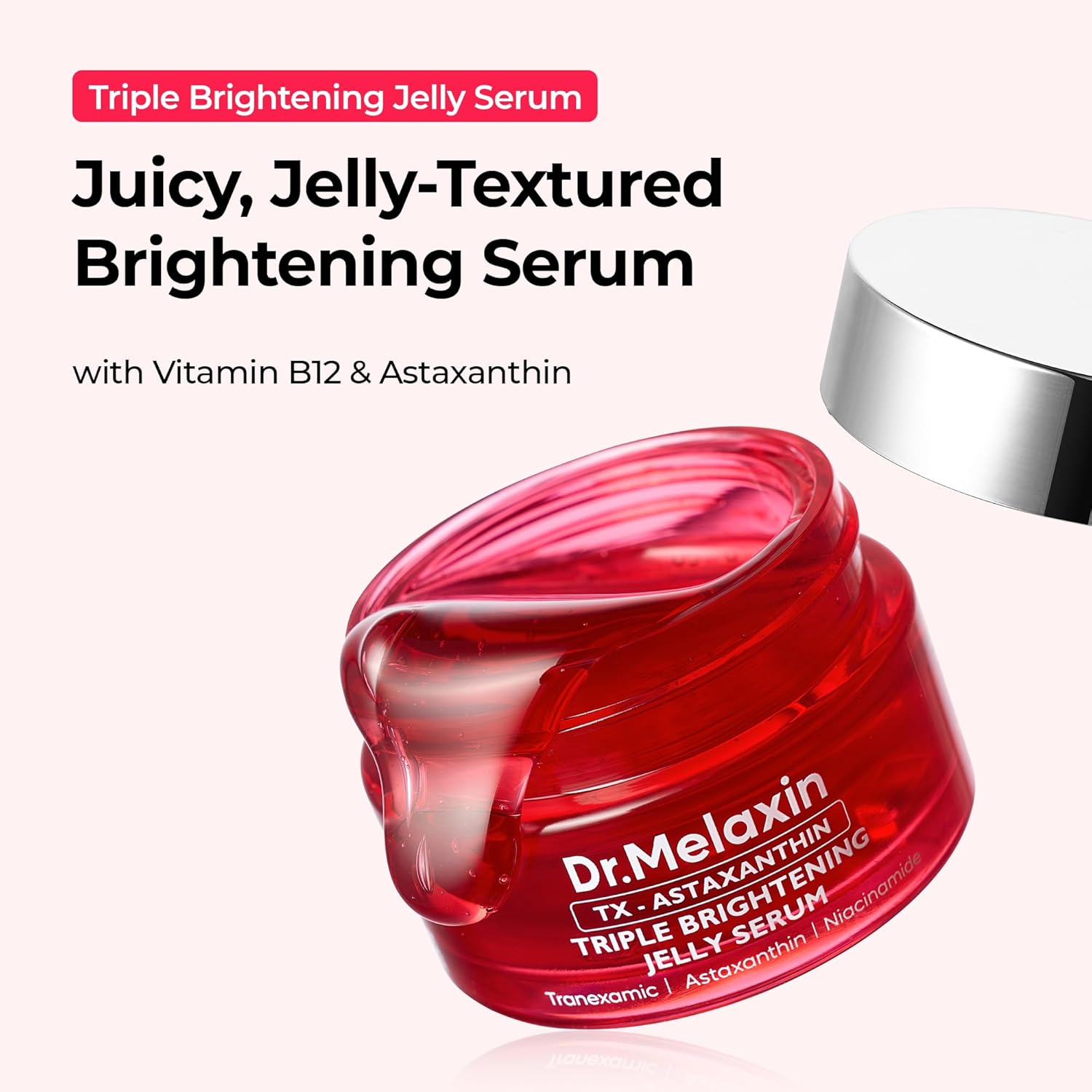Dr Melaxin TX Astaxanthin Triple Jelly Serum – TXA, Astaxanthin & Niacinamide Face Serum for Even Skin Tone, Radiance & Hydration - Image 6