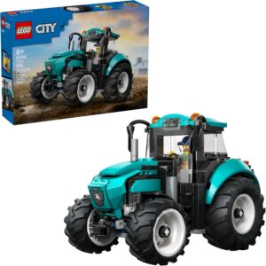 LEGO City Tractor Building Toy for Kids - Pretend Play Farm Vehicle for Boys & Girls, Ages 7+ - Tractor Toy W/Farmer Minifigure - Gift Idea for Birthdays - 60498