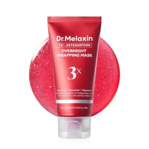 Dr Melaxin TXA Astaxanthin Overnight Wrapping Peel-Off Mask – Skin Tone Improving, Hydrating & Firming Overnight Face Mask for Glow & Texture Refinement