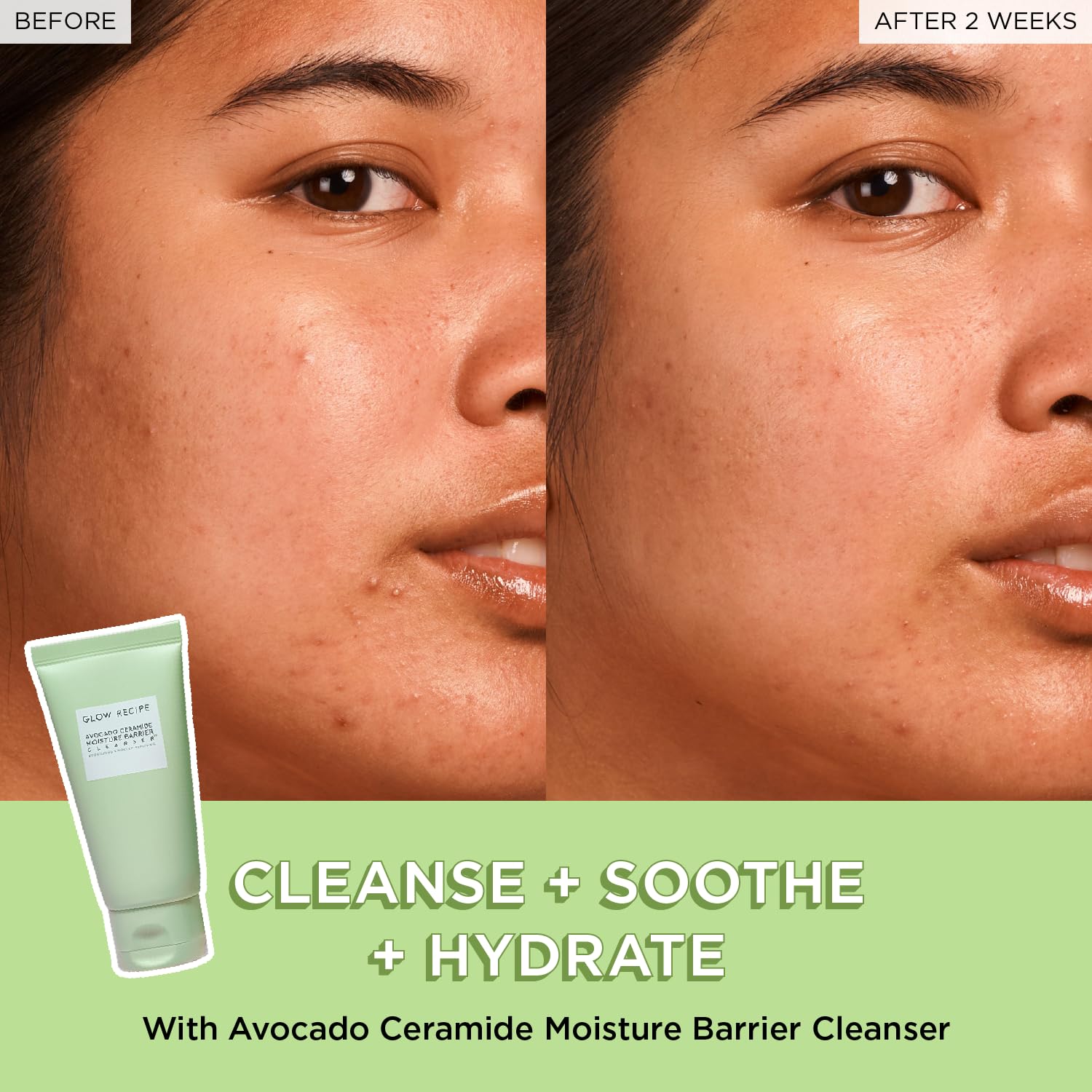 Glow Recipe Avocado Ceramide Facial Cleanser, Korean Double Cleanse Second Step, Hydrating Gel-to-Foam Face Wash for Dry Skin, Barrier Support, Hyaluronic Acid + Colloidal Oatmeal (150ml) - Image 5