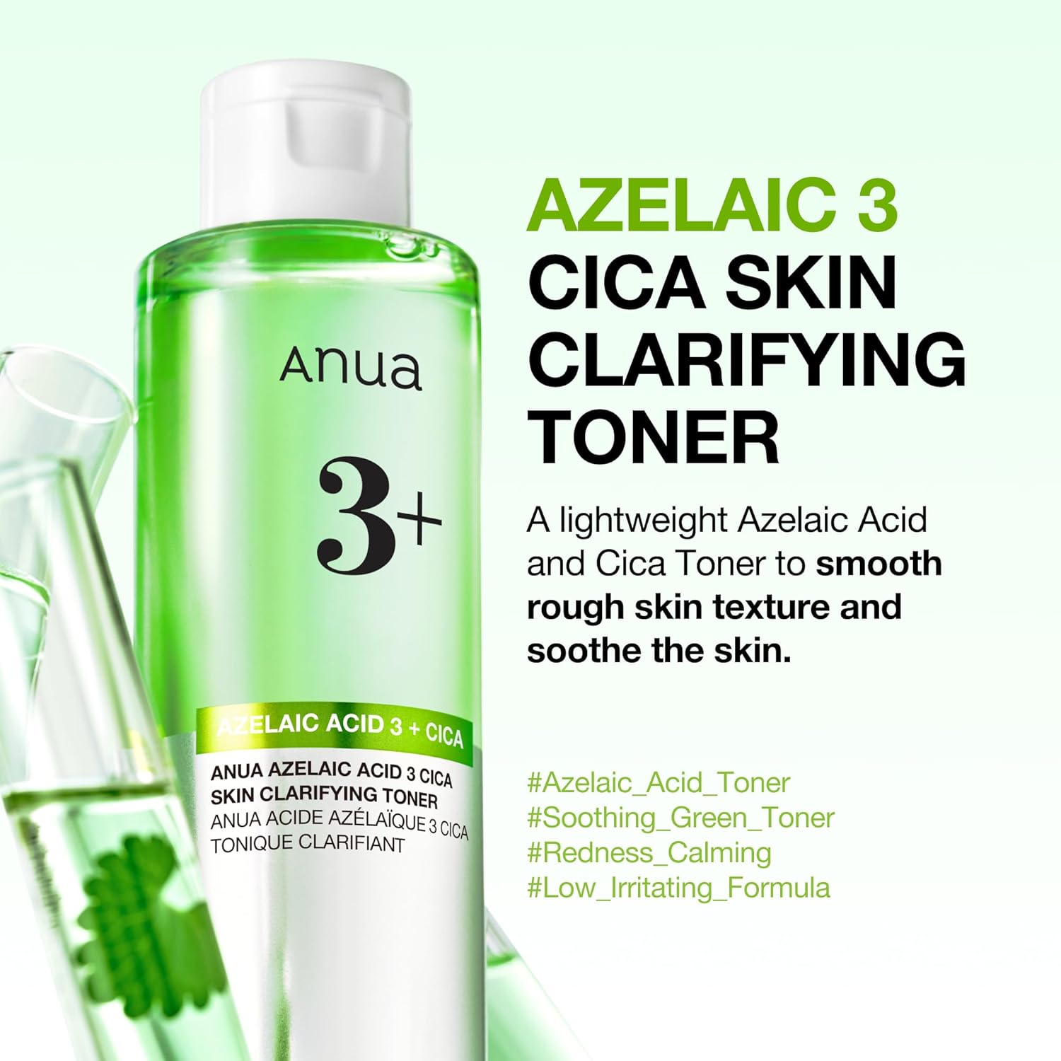 Anua Azelaic Acid 3 CICA Skin Clarifying Toner, Soothing & Clear Care, with Salicylic & Azelaic Acid, Sebum & Spot Care, Suitable for Sensitive Skin, Korean Skincare, 8.45 fl.oz - Image 3