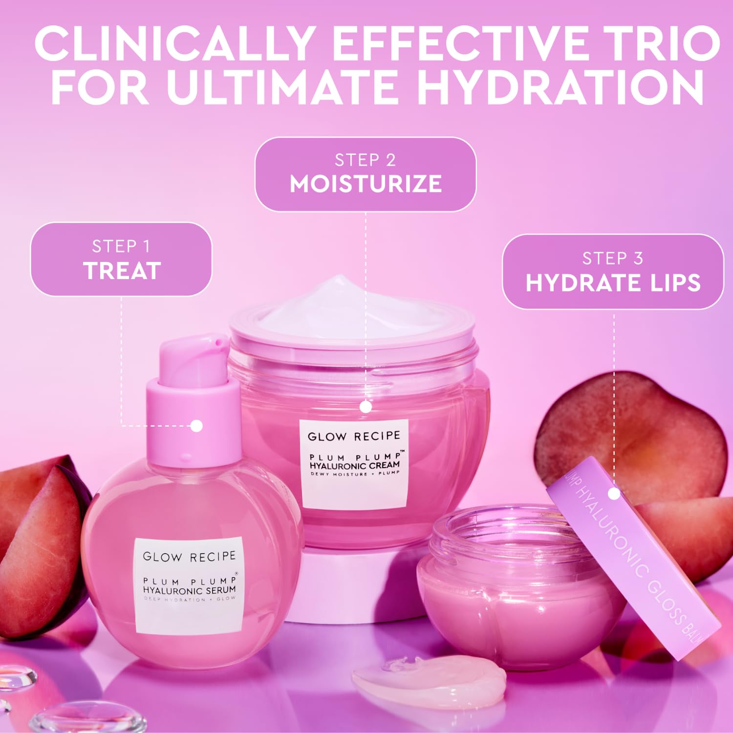 Glow Recipe Plum Plump Hyaluronic Acid Serum, Hydrating + Plumping Face Serum, Korean Serum with Vitamin B5, Barrier Support + Antioxidants, Vegan (30ml) - Image 8