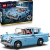 LEGO Harry Potter Enchanted Flying Ford Anglia Car Building Toy for Boys & Girls - Book Shelf & Bedroom Decor for Ages 14+ - W/Harry, Ron, & Hedwig Minifigures - Gift Idea for Birthdays - 76470