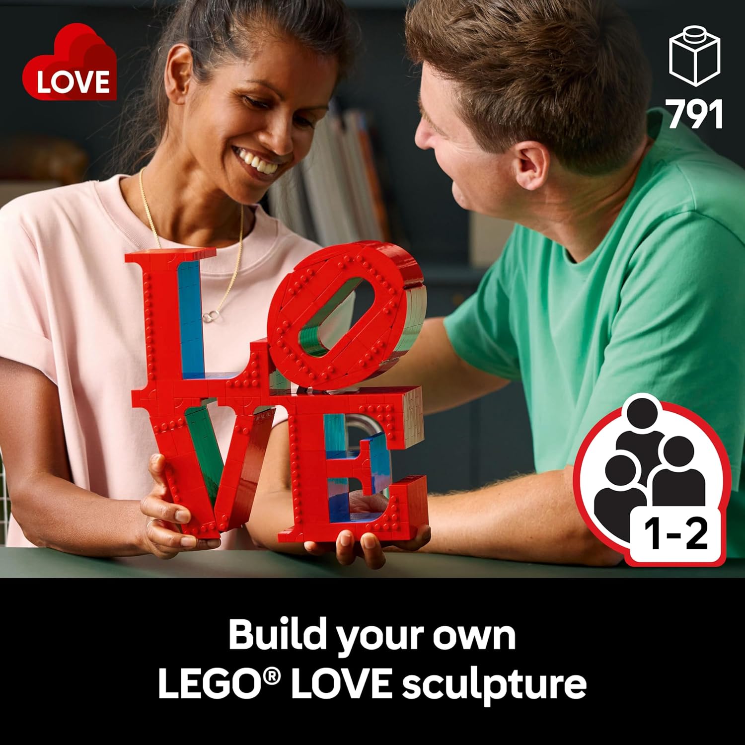 LEGO Art Love Collectible Building Set - DIY Kit for Adults, Ages 18+ - Gift for Valentines Day - Home Decor to Display on Table - 31214 - Image 3