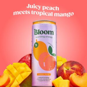 Alternative view of BLOOM NUTRITION Sparkling Energy Drink - Peach Mango - 12 fl oz Can