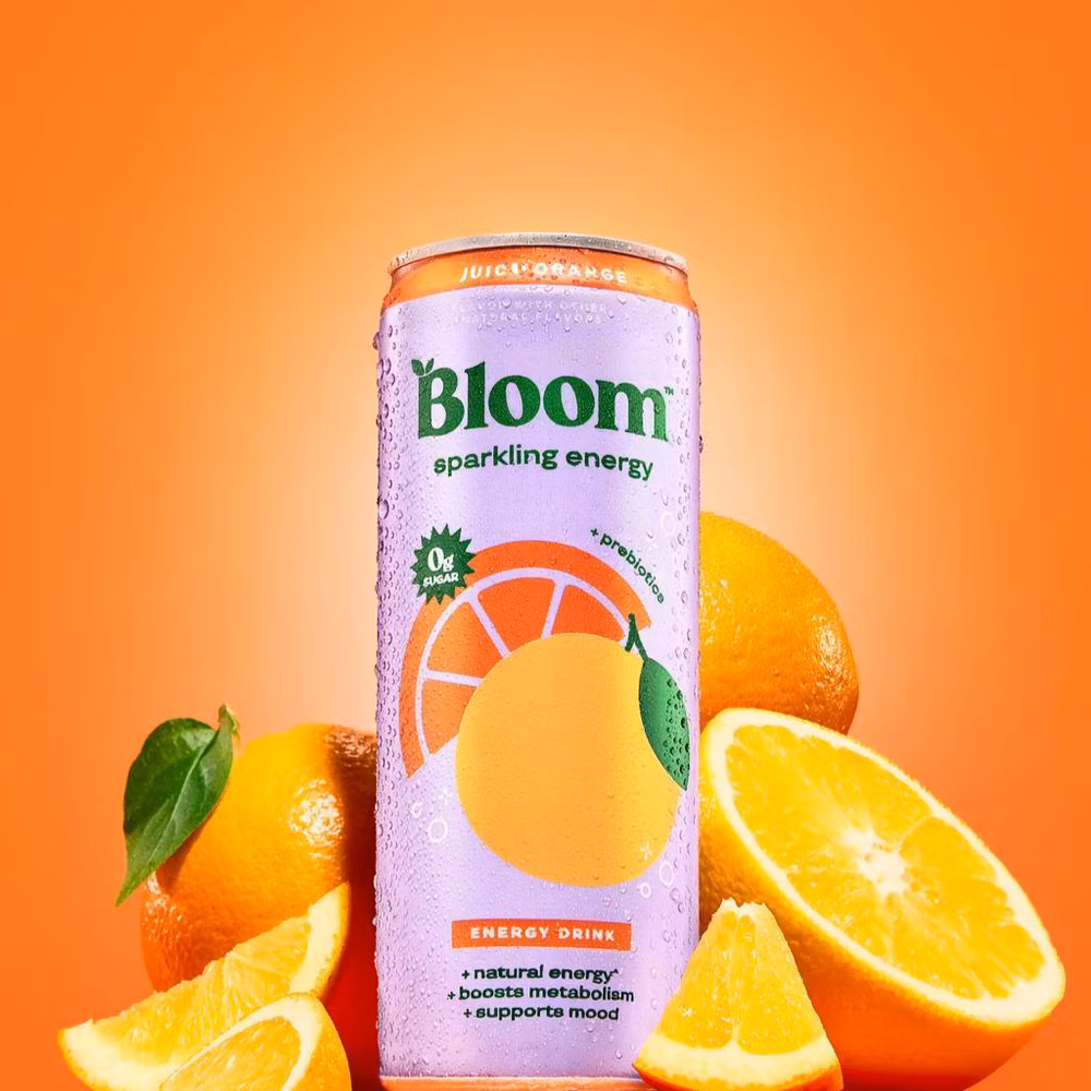 BLOOM NUTRITION Sparkling Energy Drink - Juicy Orange - 12 fl oz Can - Image 3