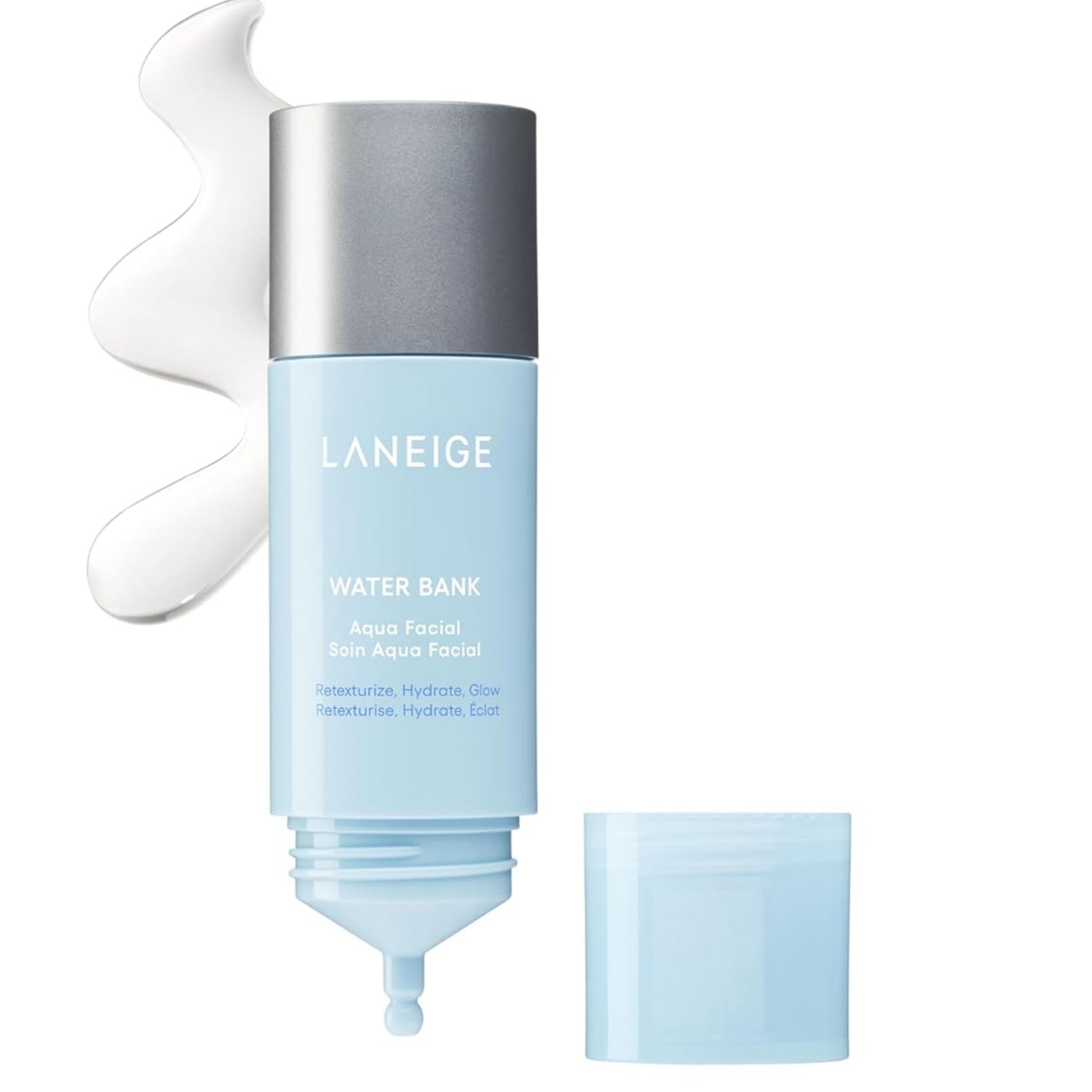 LANEIGE Water Bank Aqua Facial Serum | K-Beauty Exfoliating & Hydrating Serum | AHA BHA PHA Gentle Exfoliation| Hyaluronic Acid & Ceramide Glow Boost | Smooth, Soft, Radiant Skin