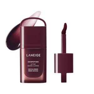 LANEIGE JuicePop Box Lip Tint | Long-Lasting Hydrating Lightweight Tint | Buildable Juicy Color & Nourishing Shine | K-Beauty Lip Essential for Long-Lasting Comfort, MOCHA REMIX