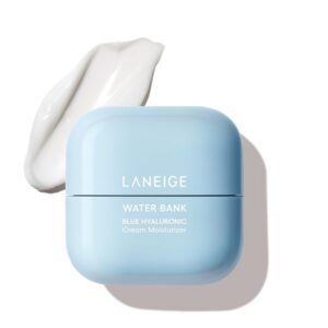 LANEIGE Water Bank Blue Hyaluronic Cream Moisturizer: Hydrating Korean Face Cream with Squalane & Ceramide for Skin Barrier Support, Dermatologist-Tested