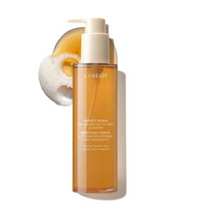 LANEIGE Perfect Renew Nourishing Oil-to-Foam Cleanser: 2-in-1 Anti-Aging Face Wash for a Radiant Glow to Remove Makeup, Sunscreen, & Impurities