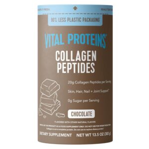 Vital Proteins Collagen Peptides Powder - Chocolate Powder for Hair, Nail, Skin, Bone & Joint Health, 13.5oz , 14 Servings