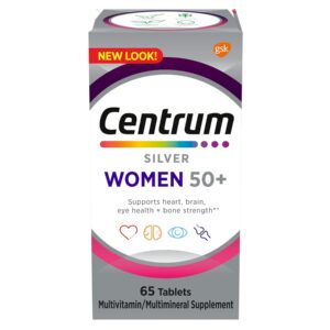 Centrum Silver Women's Multivitamin for Women 50 Plus, Multivitamin/Multimineral Supplement with Vitamin D3, B Vitamins, - 65 Ct