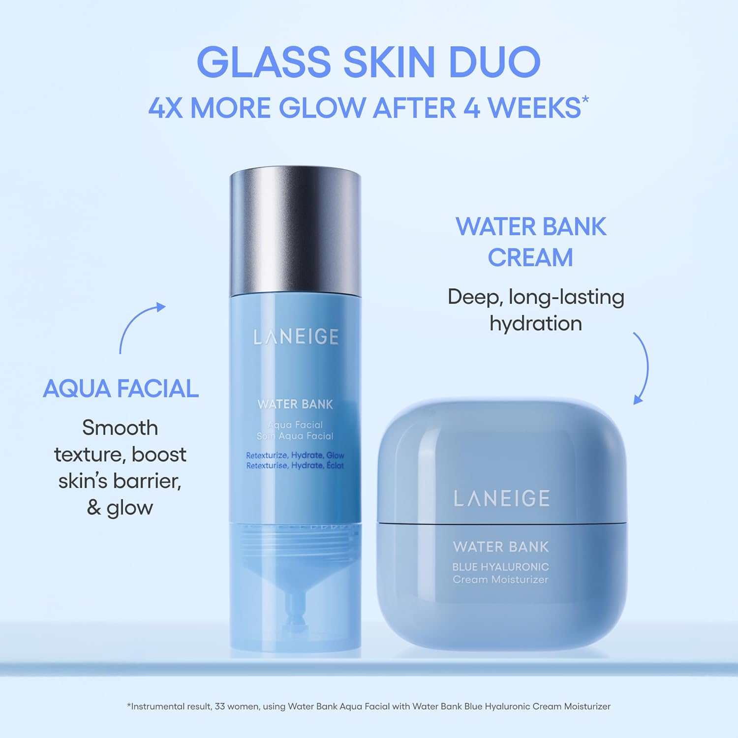 LANEIGE Water Bank Aqua Facial Serum | K-Beauty Exfoliating & Hydrating Serum | AHA BHA PHA Gentle Exfoliation| Hyaluronic Acid & Ceramide Glow Boost | Smooth, Soft, Radiant Skin - Image 12