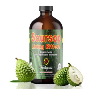 Herboganic Soursop Bitters Liquid | Natural Living Bitters for overall wellness 16 OZ