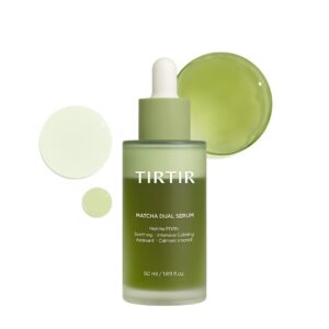TIRTIR Matcha Dual PDRN Serum | Irritated Red Skin Relief & Glass Skin Glow with 20,000ppm Vegan Matcha PDRN, 5% Niacinamide, Hydrating Non-Sticky Korean Face Serum for Sensitive & Acne-Prone Skin