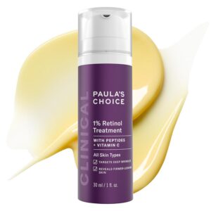Paula's Choice CLINICAL 1% Retinol Face Treatment with Peptides, Vitamin C & Licorice Extract, Anti-Aging Skin Care Serum, Fine Lines & Wrinkles, Fragrance Free