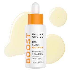 Paula's Choice BOOST C15 Super Booster, 15% Vitamin C Serum for Face, Face Serum with Vitamin E & Ferulic Acid for Discoloration & Glow, Fragrance-Free