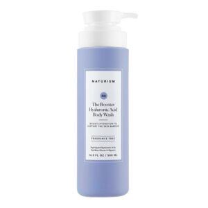 Naturium The Booster Hyaluronic Acid Body Wash, Hydrating & Moisturizing plus Minimizes Dryness, with Glycerin & Vitamin B5, 16.9 oz