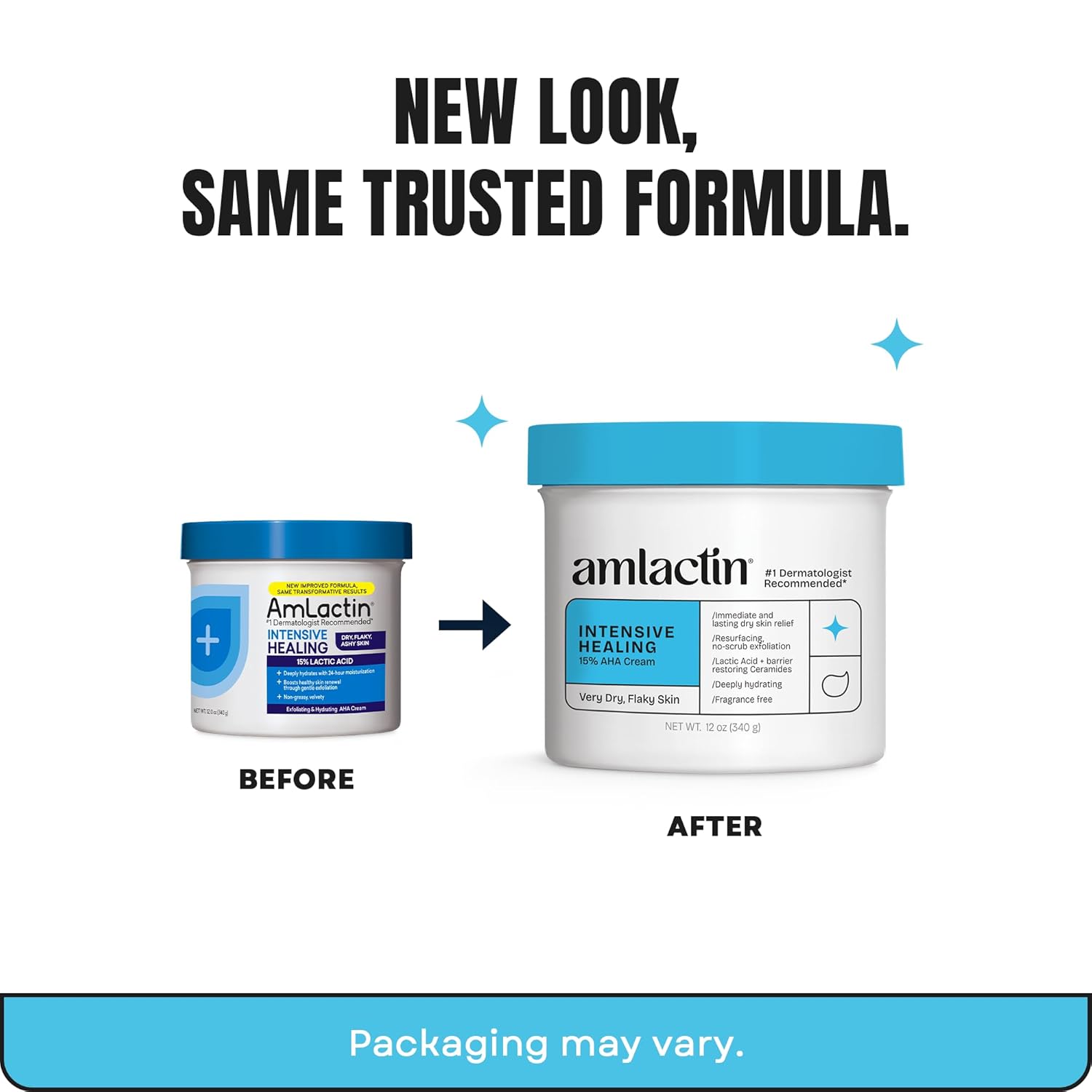 AmLactin Intensive Healing - Therapeutic Body Cream for Extremely Dry Skin - No-Scrub Exfoliator and Body Moisturizer Cream with 15% Lactic Acid AHA and Ceramides, 12 oz (Packaging May Vary) - Image 3