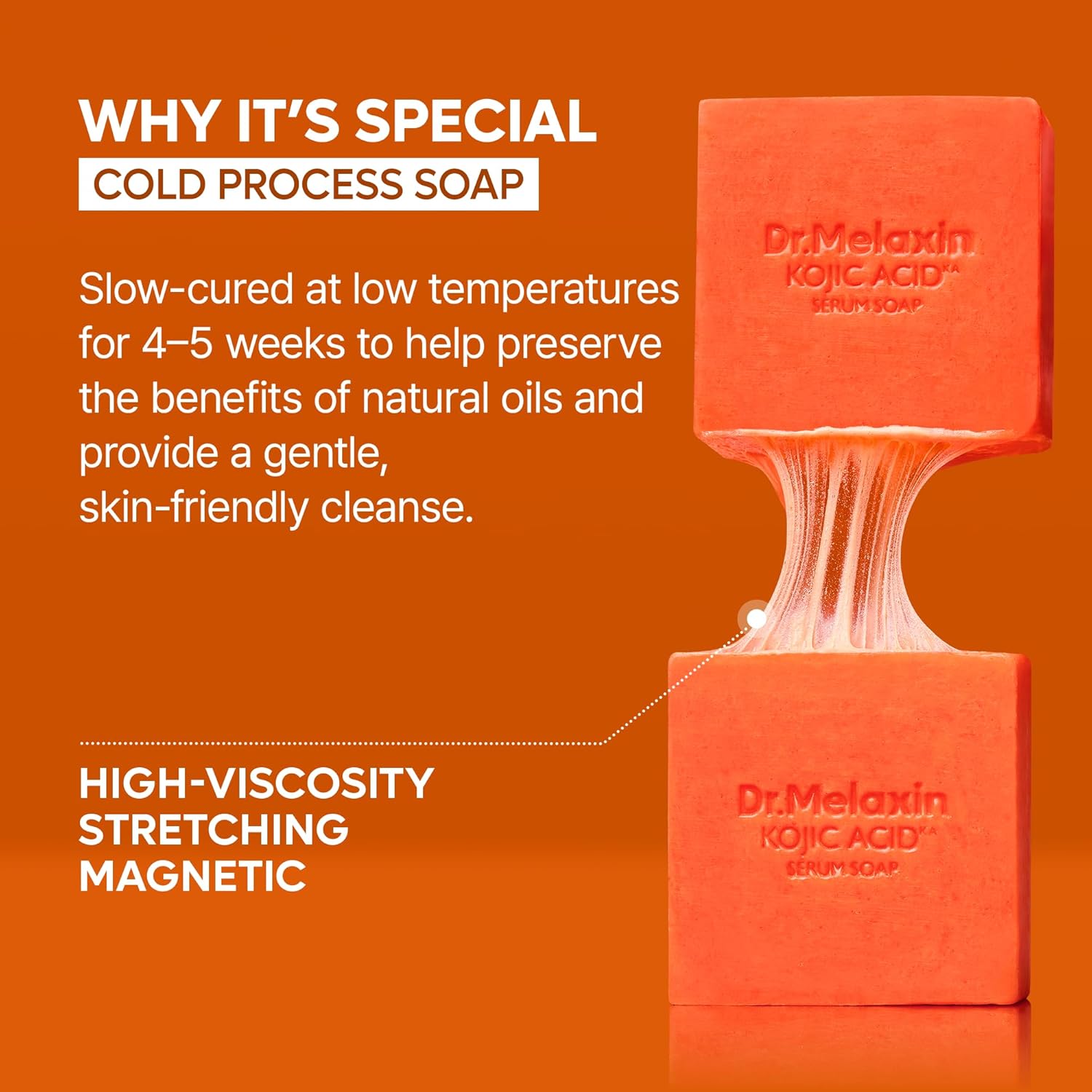 Dr Melaxin Kojic Acid Turmeric Serum Soap – Tone Care Cleansing Bar for Uneven Skin Tone, Elastic Deep Cleansing Facial & Body Soap with Botanical Oils - Image 5