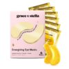 grace & stella Award Winning Under Eye Mask Gel Eye Patches for Dark Circles, Puffy Eyes, Wrinkles, Undereye Bags, (6 Pairs, Gold)