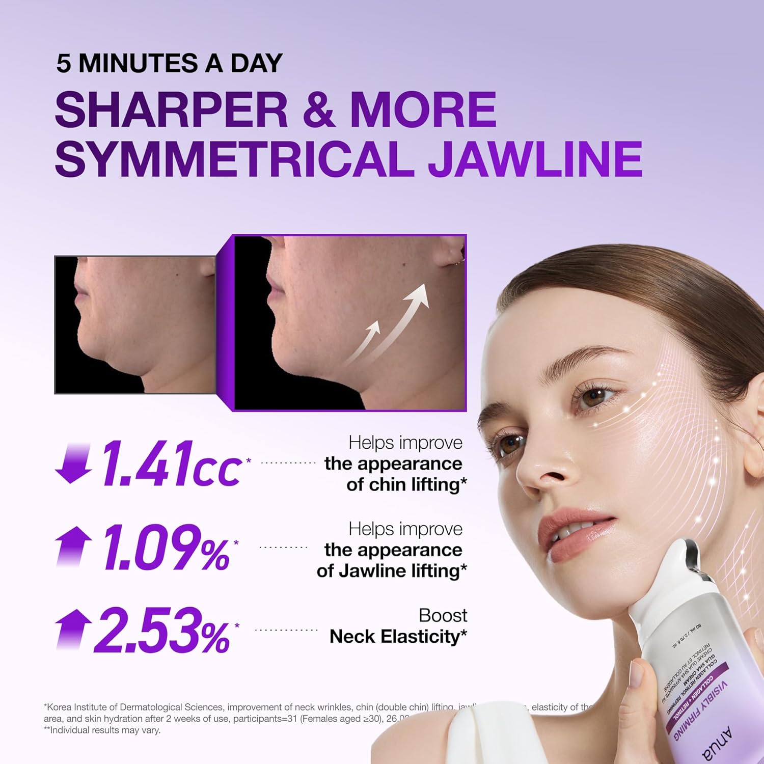 ANUA Collagen Retinol Refining Gua Sha Cream, Neck Cream For Lifting & Firming, Jawline to Décolleté, Daily Moisturizer, Fine Line Care, Neck Massager, Korean Skin Care, 2.7fl.oz - Image 5