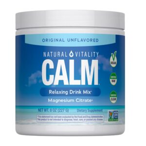 Natural Vitality MaxCalm Magnesium Powder | High Absorbable Ionic Glycinate and Citrate Formula | 8oz Unflavored Supplement