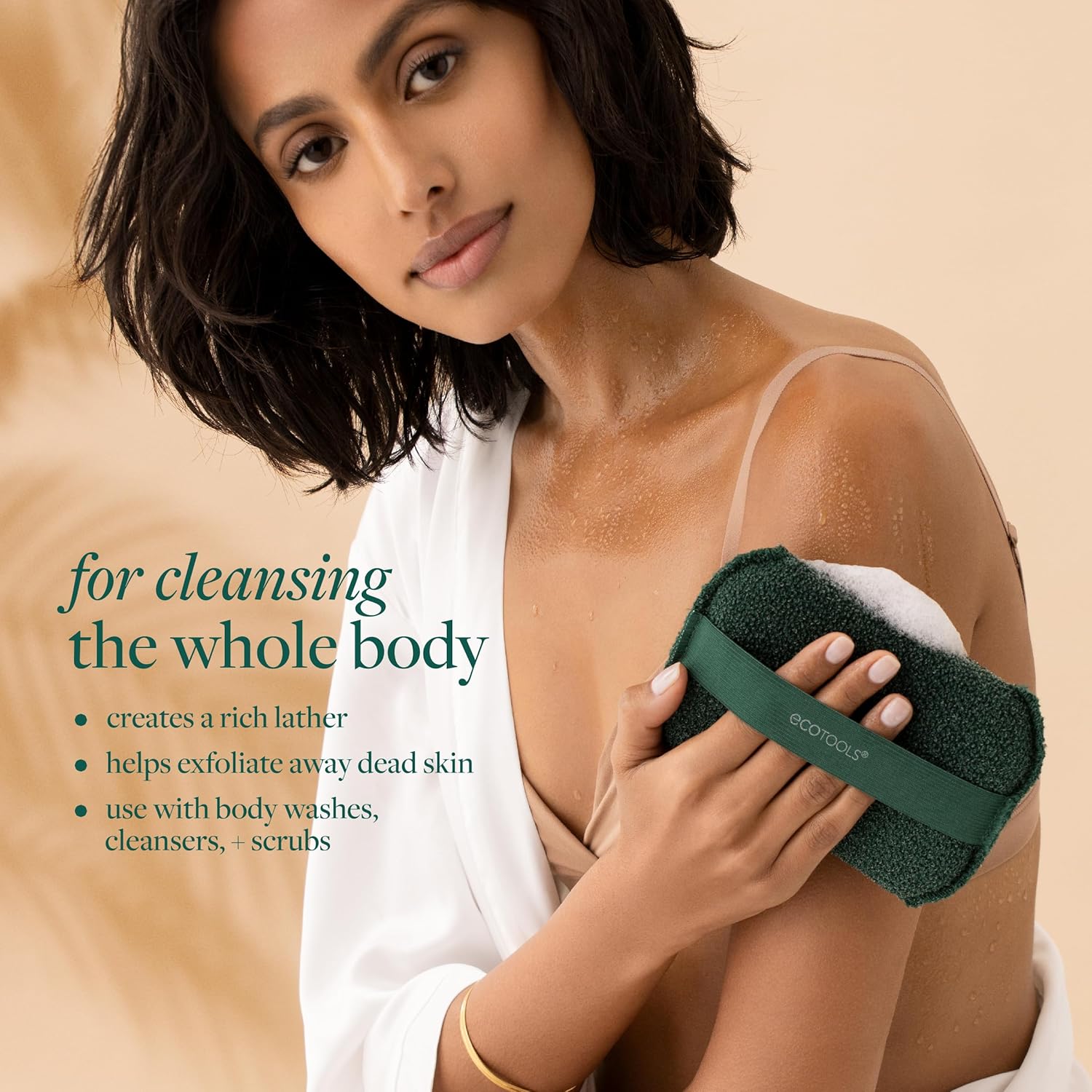EcoTools XL Body Buffer, Exfoliating Body Scrubber, Large Sponge for Whole Body Cleansing, Quickly Remove Dry Skin - Image 4