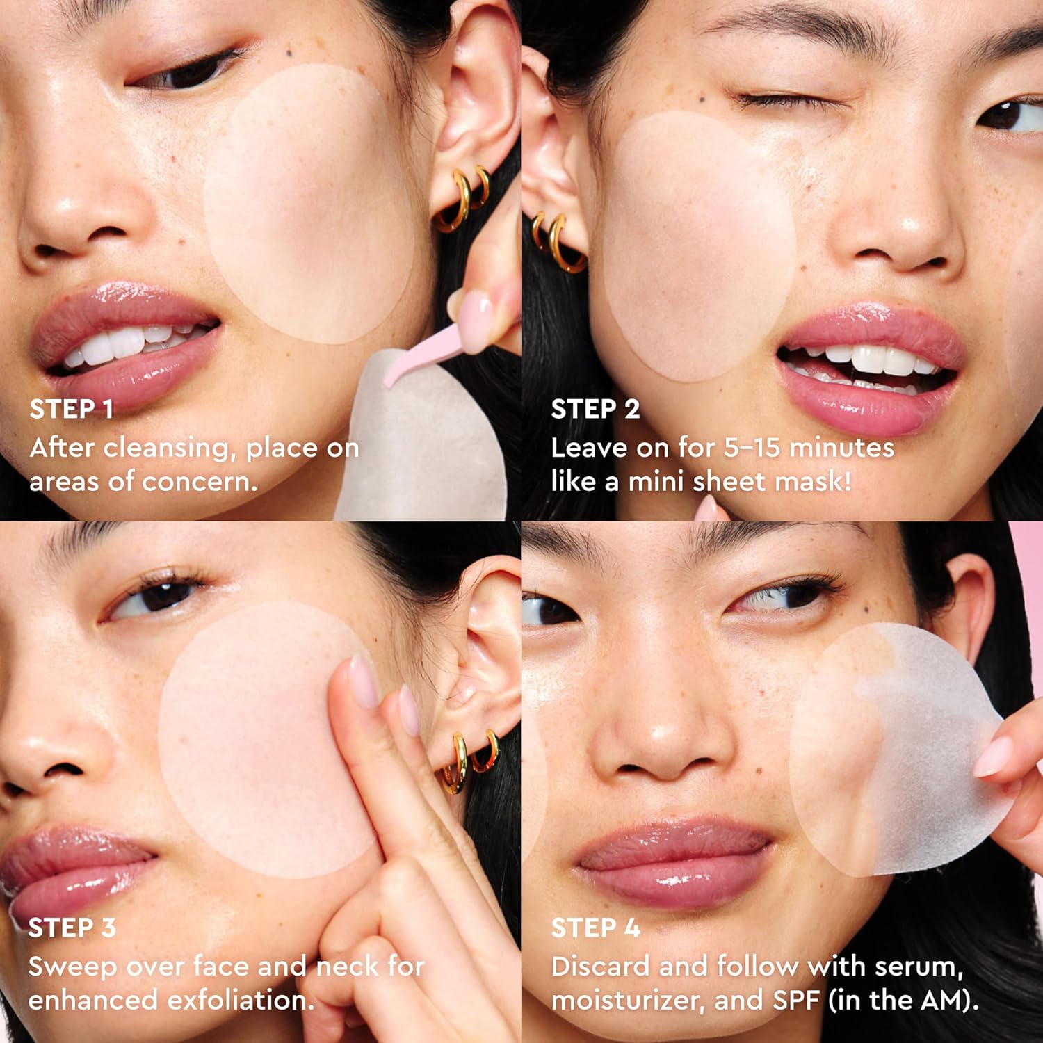 Glow Recipe LHA + AHA Toner Pads - Korean Exfoliating Toner for Face - Pore Minimizer - Hydrating Toner Pads - 5 Gentle Acids, Watermelon Enzymes, Hydrating Botanicals (60 Face Pads) - Image 6