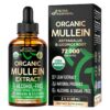 Nutra Harmony Mullein Drops for Lungs - USDA Organic Liquid - Mullein Leaf Extract Supplement - Lung & Bronchial Cleanse for Smokers - Respiratory Health Support - 2 fl oz