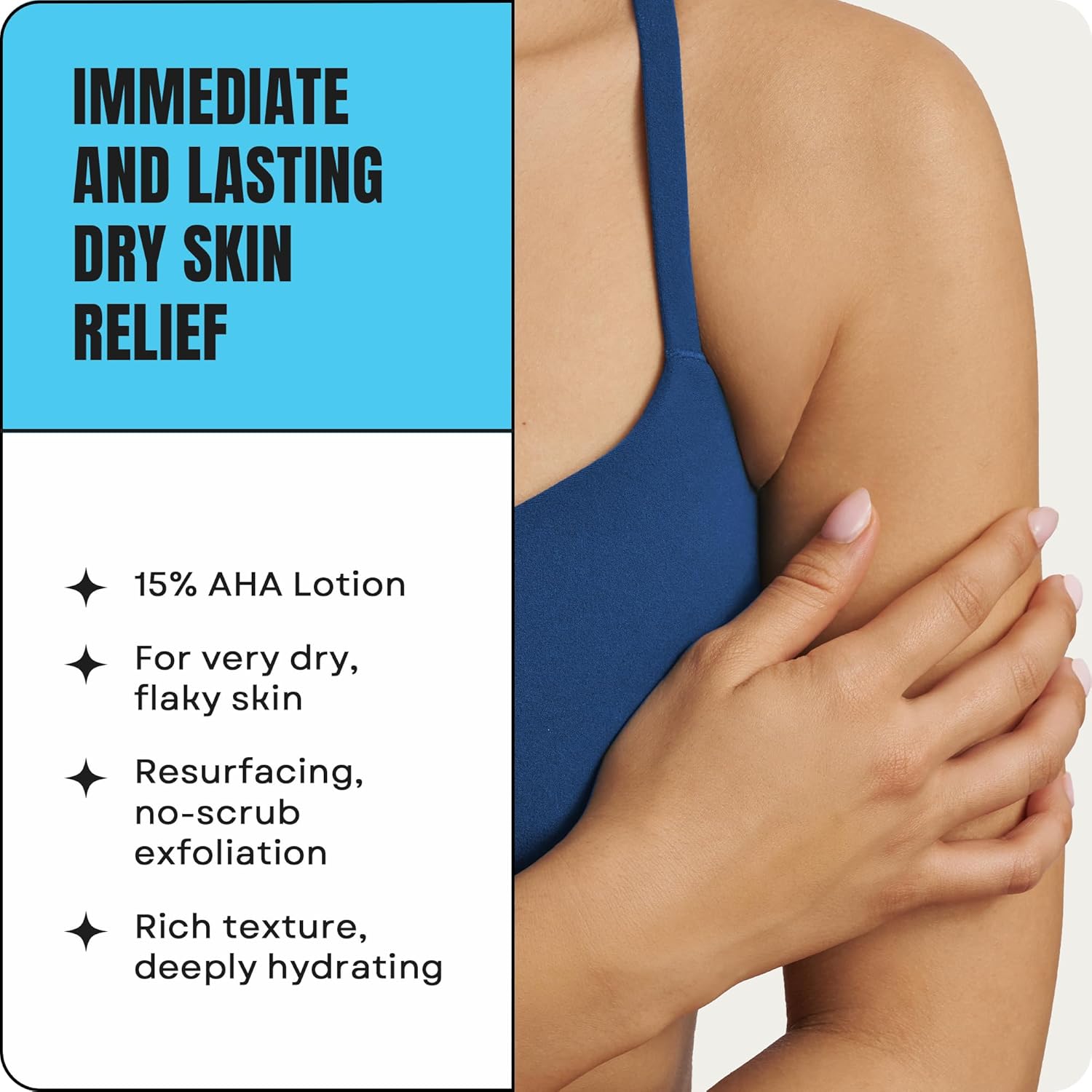 AmLactin Intensive Healing - Therapeutic Body Cream for Extremely Dry Skin - No-Scrub Exfoliator and Body Moisturizer Cream with 15% Lactic Acid AHA and Ceramides, 12 oz (Packaging May Vary) - Image 4