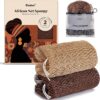 CORATED African Net Sponge Authentic, Shower Loofah Exfoliating Bath Sponge, Body Scrubber for Women and Men Daily Use Body Care