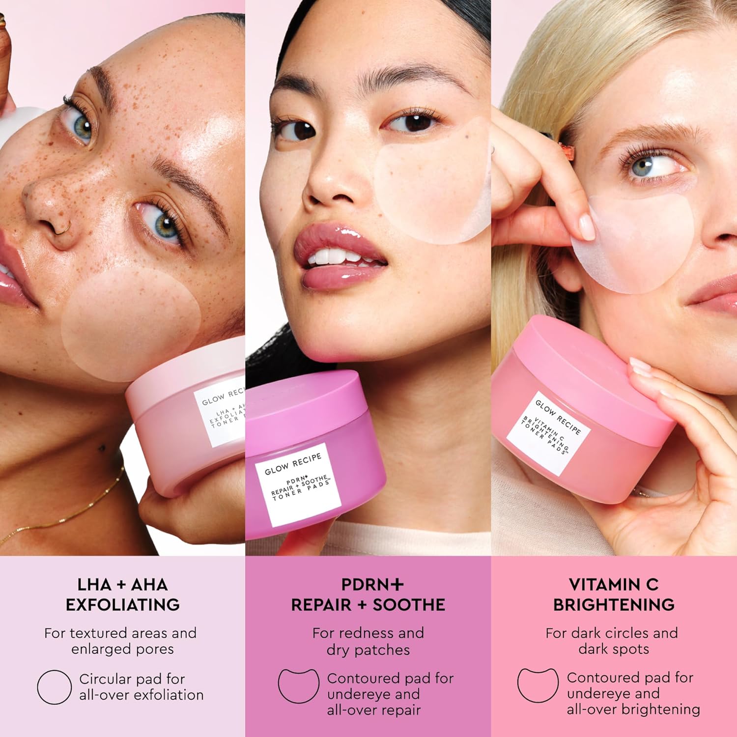 Glow Recipe LHA + AHA Toner Pads - Korean Exfoliating Toner for Face - Pore Minimizer - Hydrating Toner Pads - 5 Gentle Acids, Watermelon Enzymes, Hydrating Botanicals (60 Face Pads) - Image 8